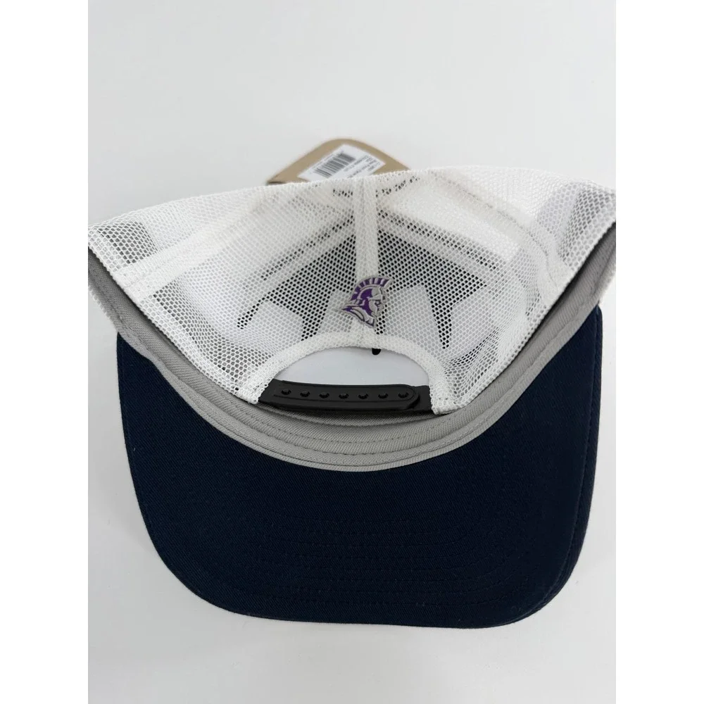 Nike‎ Rise Taylor Trojans Team Issued Mesh Snapback Hat Cap M/L Blue Purple New